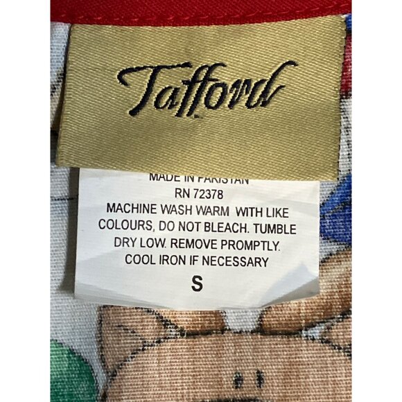 Tafford Christmas Holiday-Themed Scrub Top S Reindeer Pattern Cotton/Polyester - Picture 5 of 10